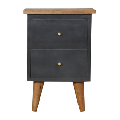 Portman Charcoal Black Hand Painted Bedside