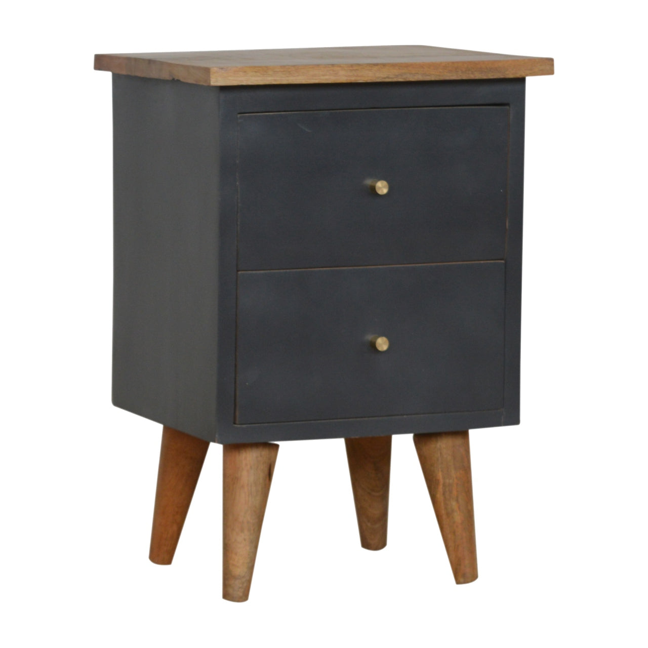 Portman Charcoal Black Hand Painted Bedside