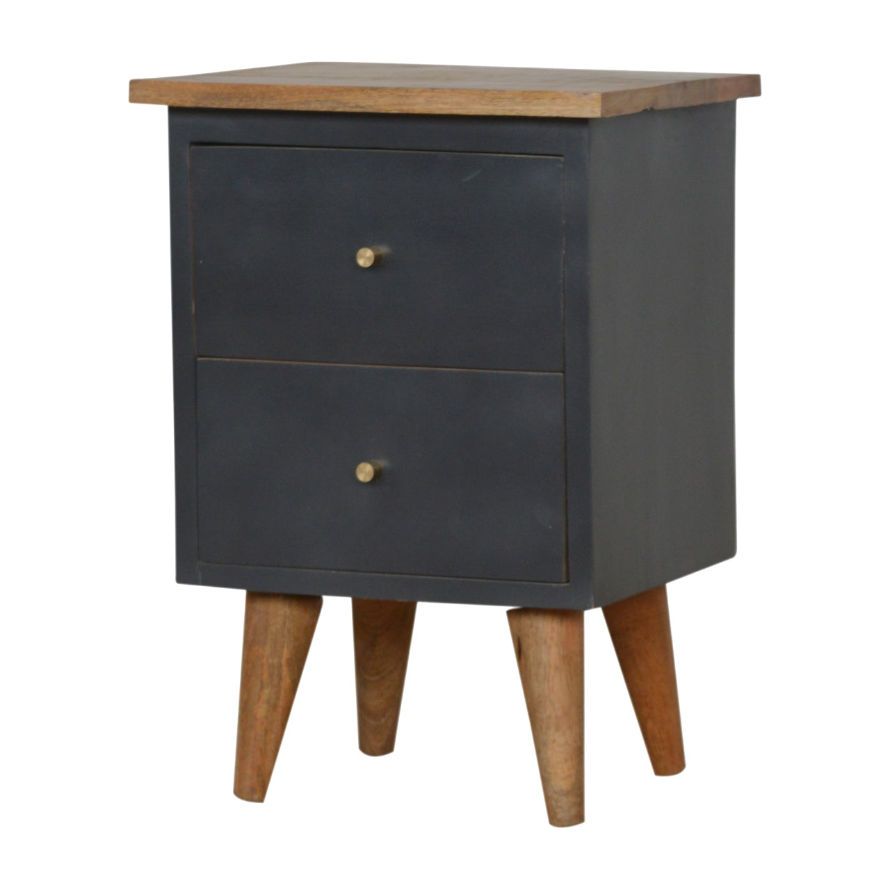 Portman Charcoal Black Hand Painted Bedside