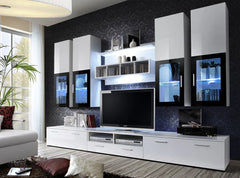 Lyra Wooden Entertainment Unit in White High Gloss