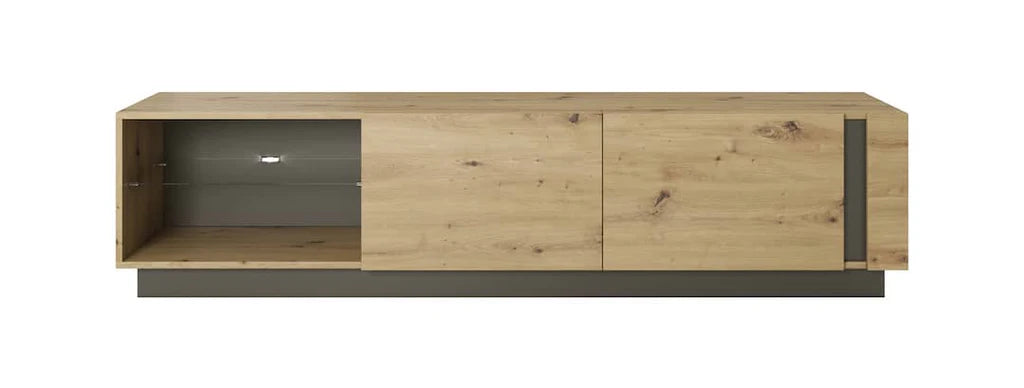 Arco Wooden TV Stand in Oak Artisan - 188cm