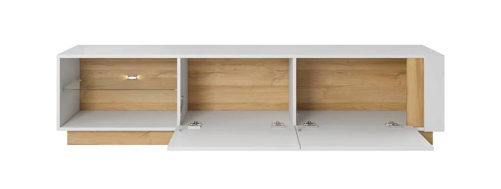 Arco Wooden TV Stand in White - 188cm