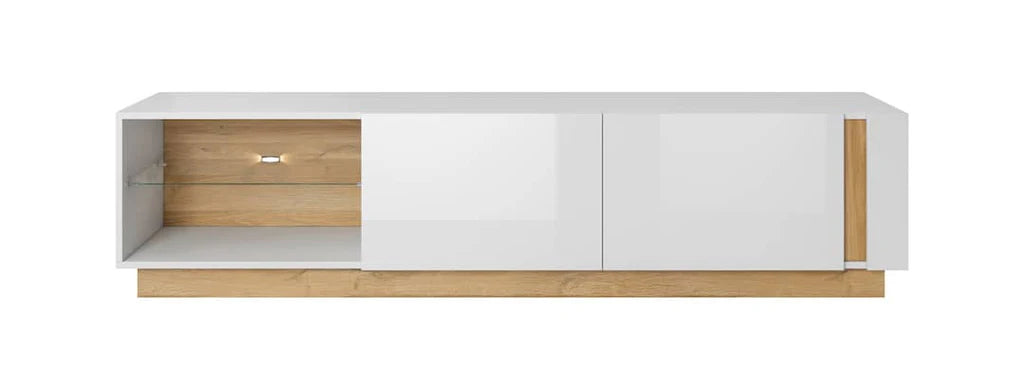 Arco Wooden TV Stand in White - 188cm