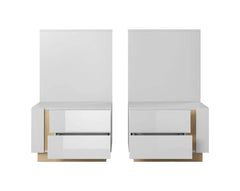 Arco Wooden Bedside Cabinets in White