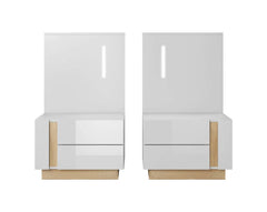 Arco Wooden Bedside Cabinets in White