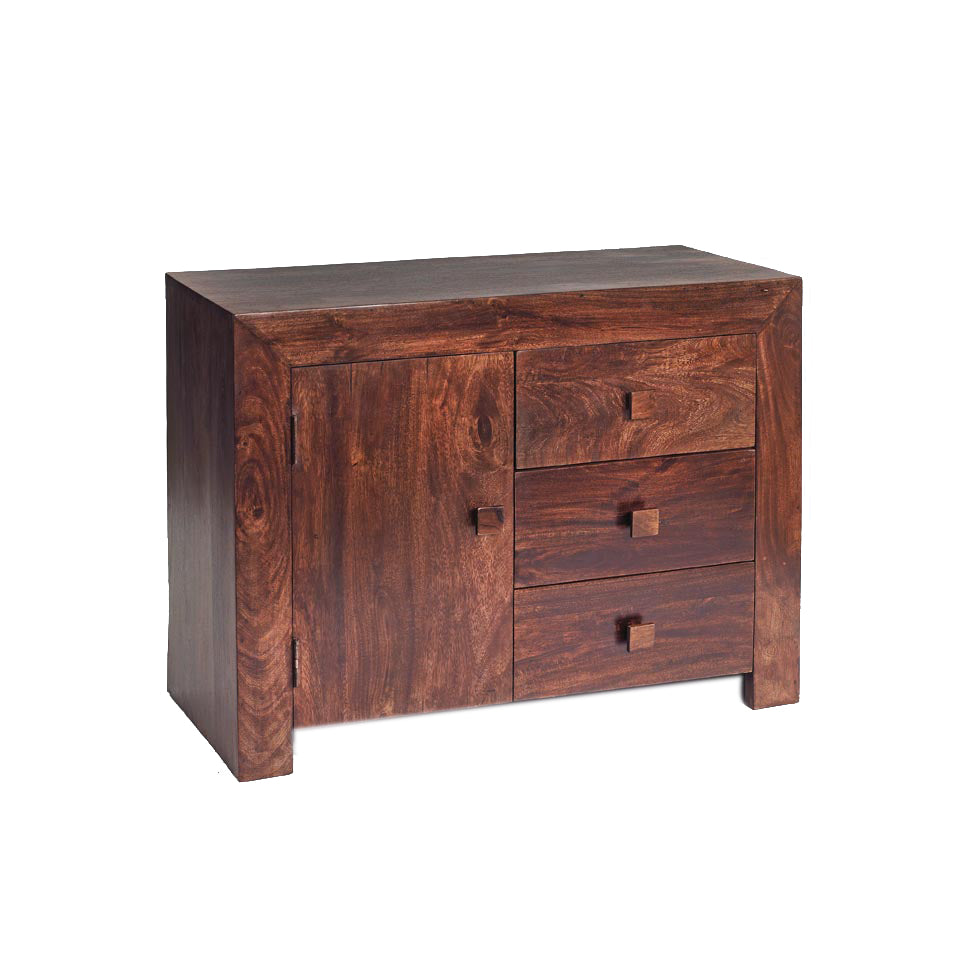 Toko Dark Mango 3 Drawer Sideboard - UK