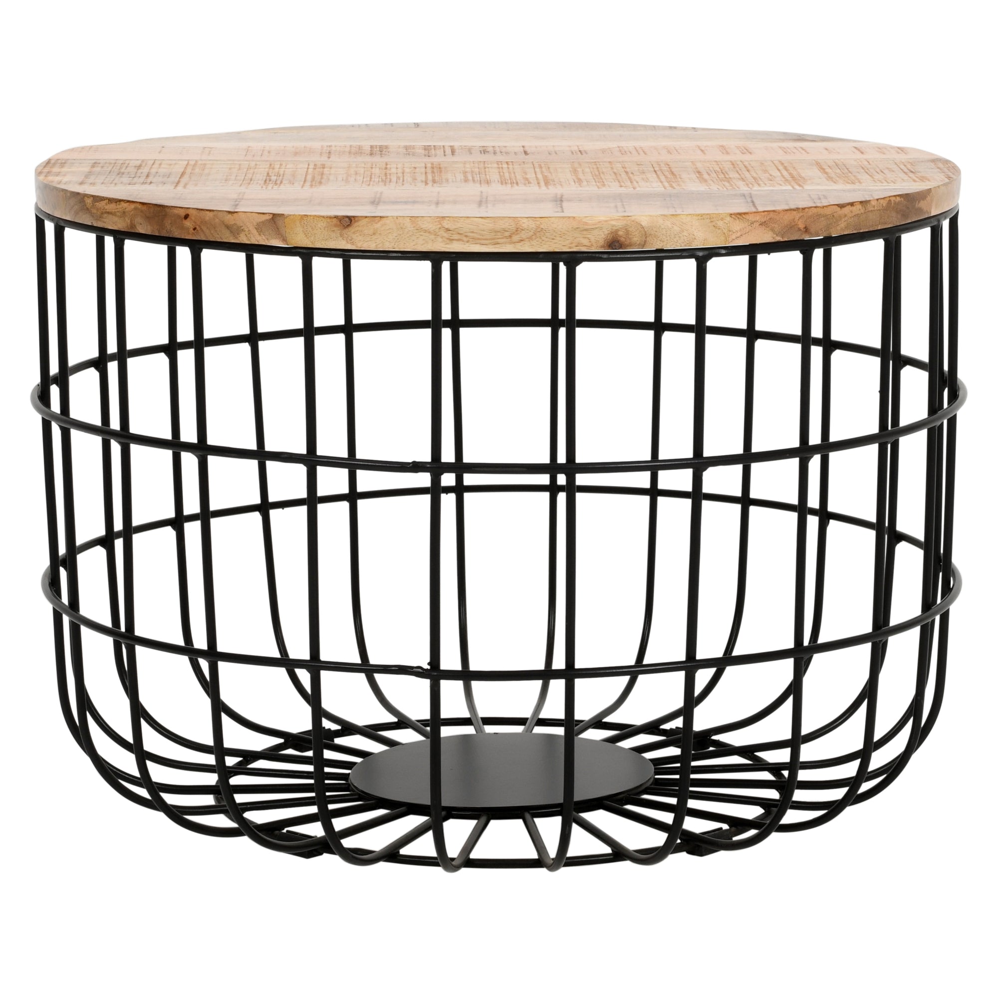 Surrey Coffee Table Solid Wood & Metal Wire - UK