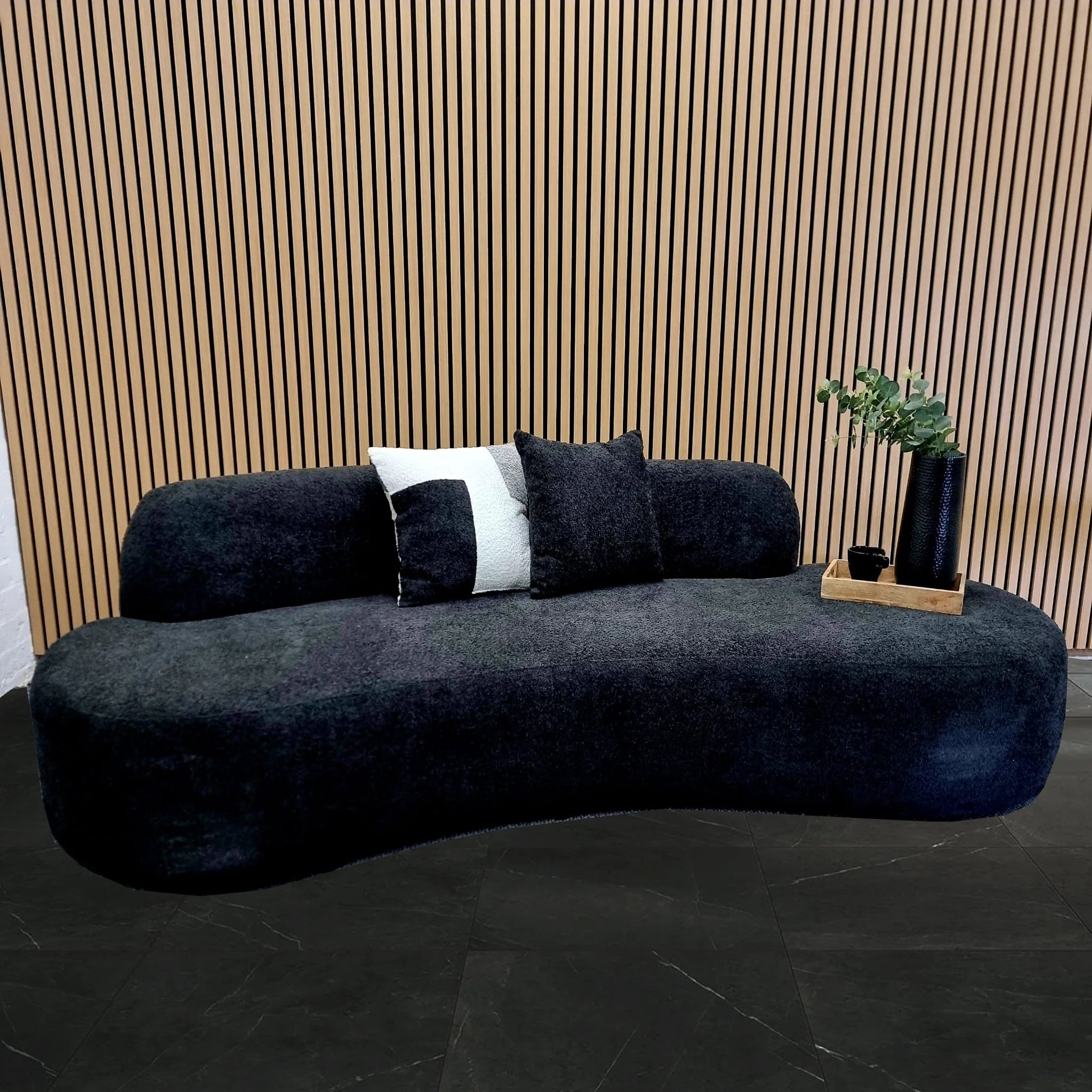 Miami 3 Seater Sofa in Black