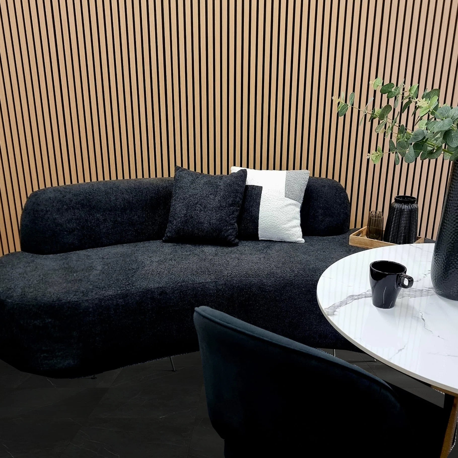Miami 3 Seater Sofa in Black