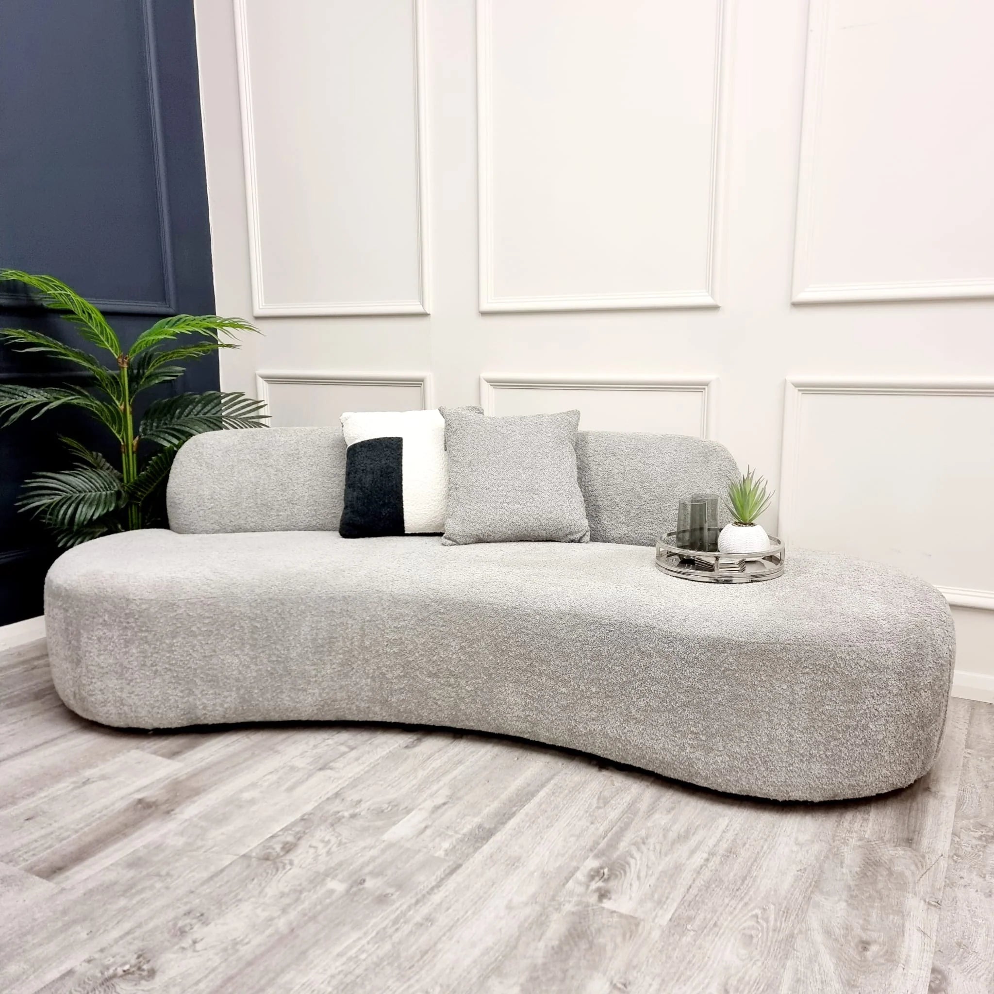 Miami 3 Seater Sofa in Silver Grey