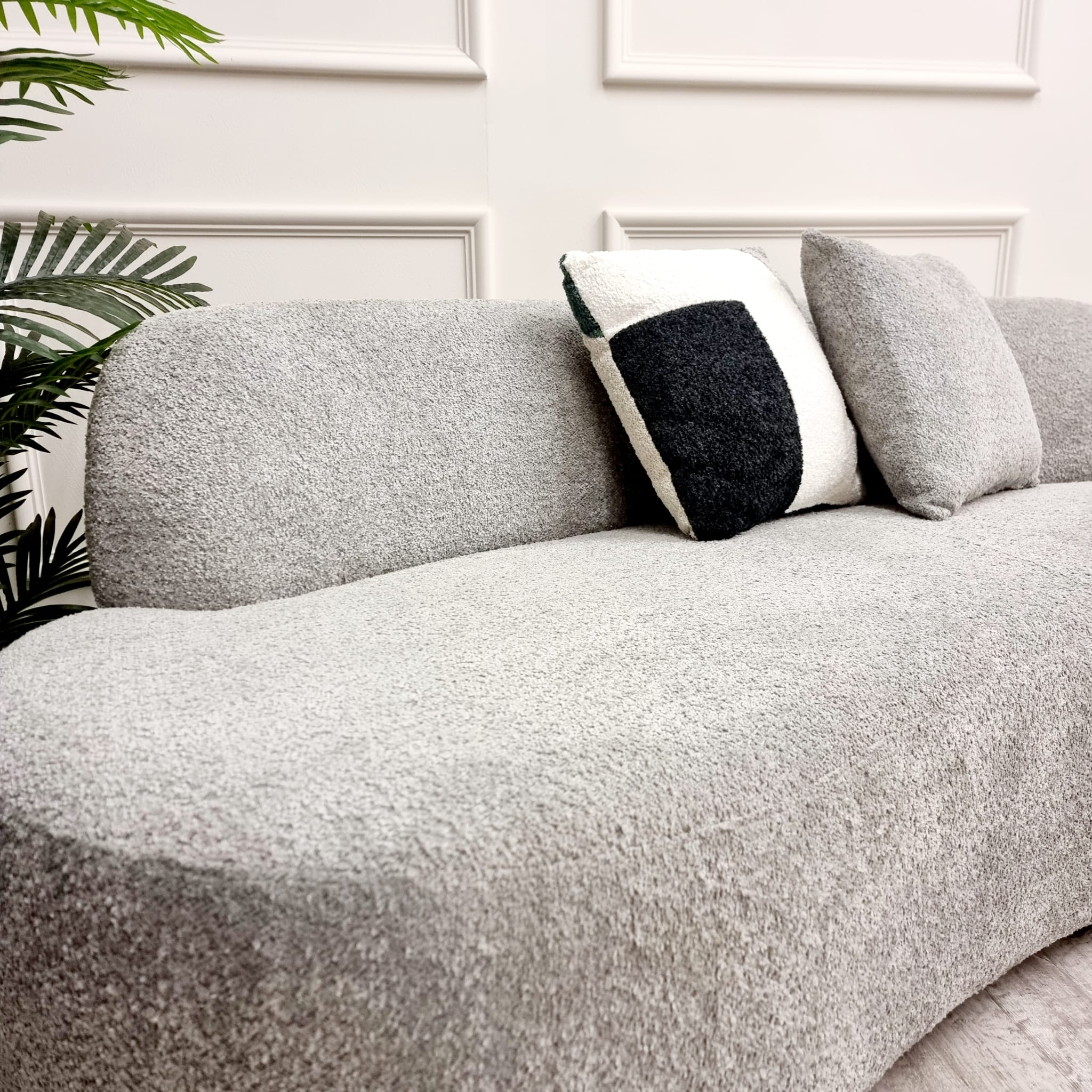 Miami 3 Seater Sofa in Silver Grey