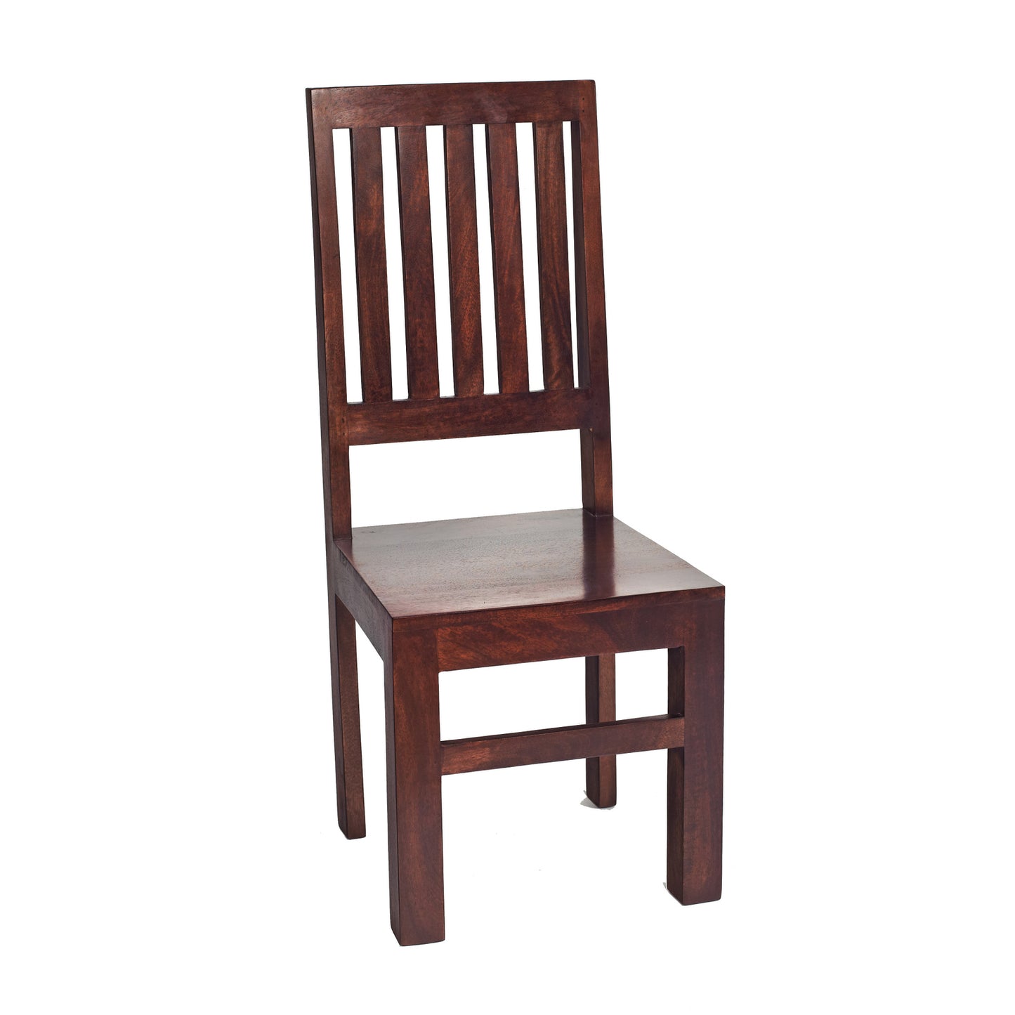 Toko Dark Mango Slat Back Chair In Pair - UK