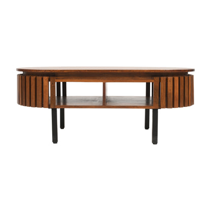 Slatted Mango Wood Rectangular Coffee Table - UK