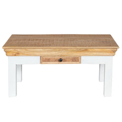 Alfie Coffee Table With Drawer Solid Mango Wood - Furniture One Shop