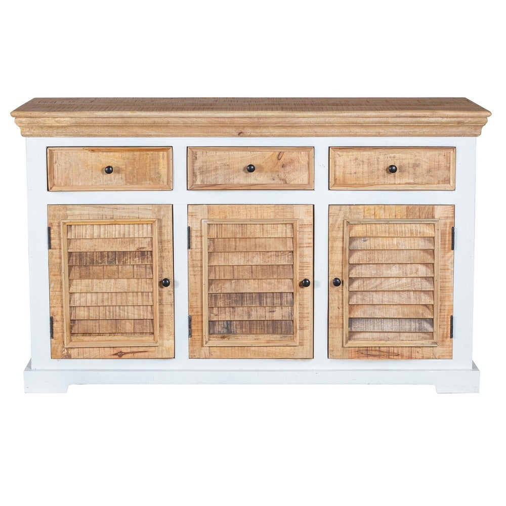 Alfie Wood Sideboard - 3 Drawer & 3 Doors