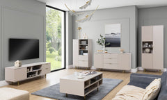 Nubia Wooden TV Cabinet in Cashmere 150cm - Furniture One Shop