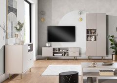 Nubia Wooden TV Cabinet in Cashmere 150cm - Furniture One Shop