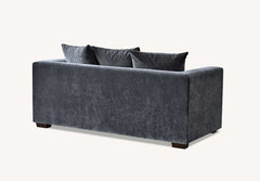 Aluxo Gramercy 2 Seater Sofa in Steel Velvet - Furniture One Shop