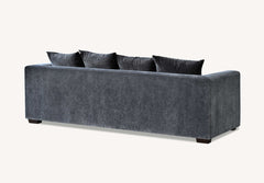 Aluxo Gramercy 3 Seater Sofa in Steel Velvet - Furniture One Shop