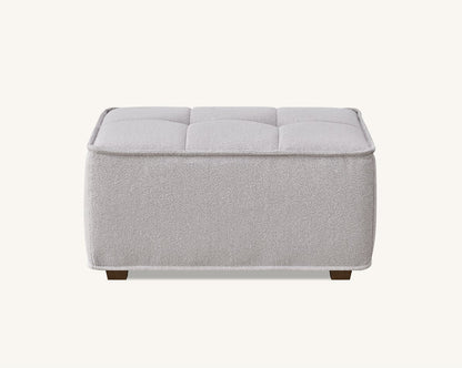 Aluxo Murray Footstool in Putty Boucle Fabric