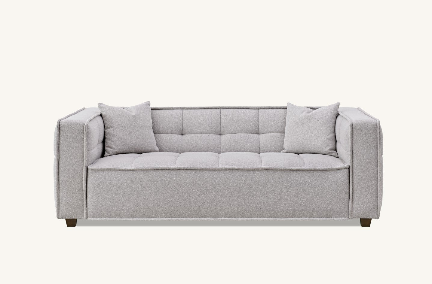 Aluxo Murray 3 Seater Sofa in Putty Boucle Fabric