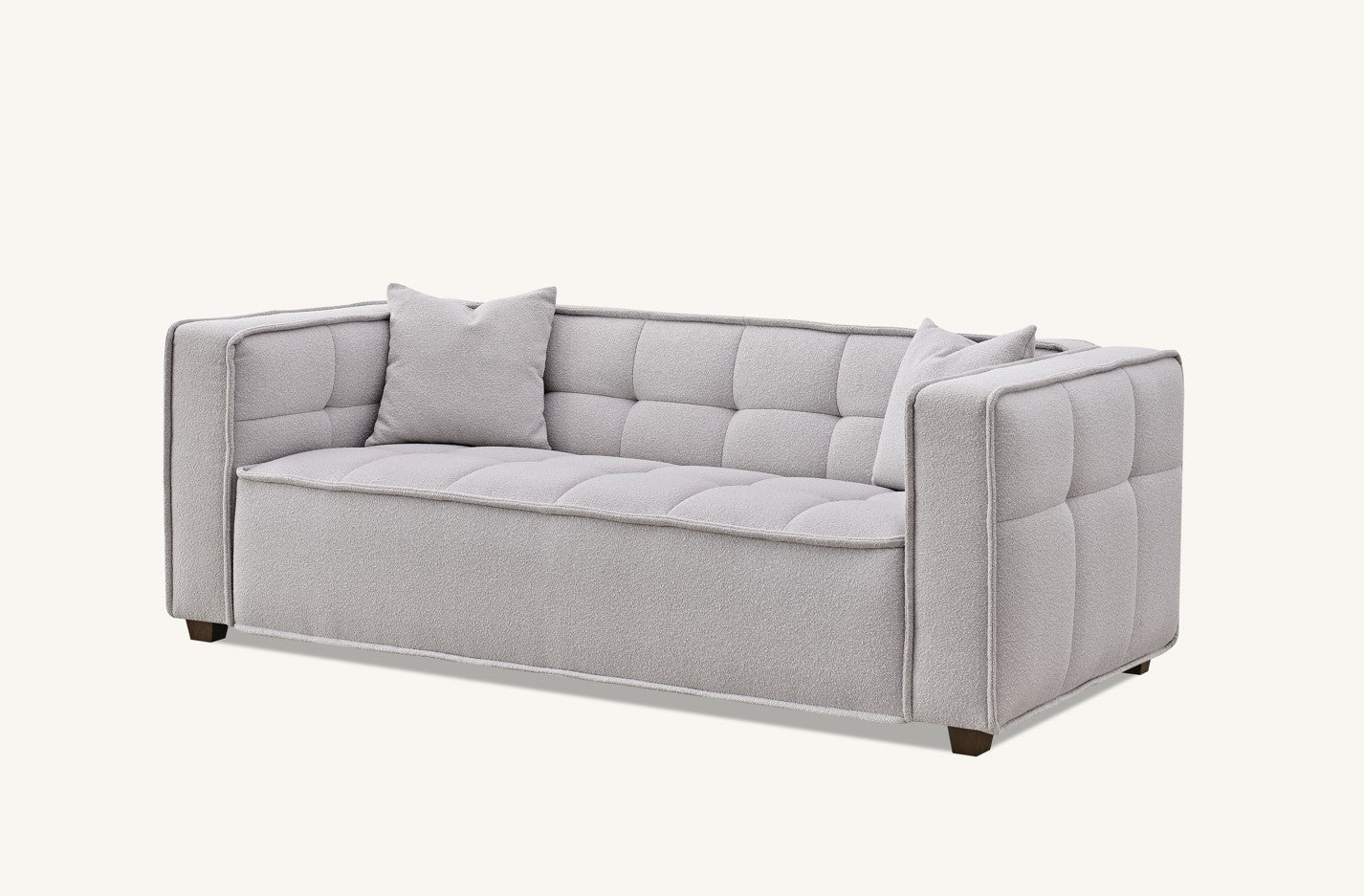 Aluxo Murray 3 Seater Sofa in Putty Boucle Fabric