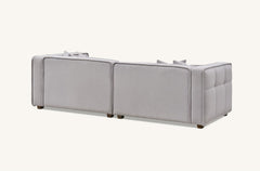 Aluxo Murray 4 Seater Sofa in Putty Boucle Fabric