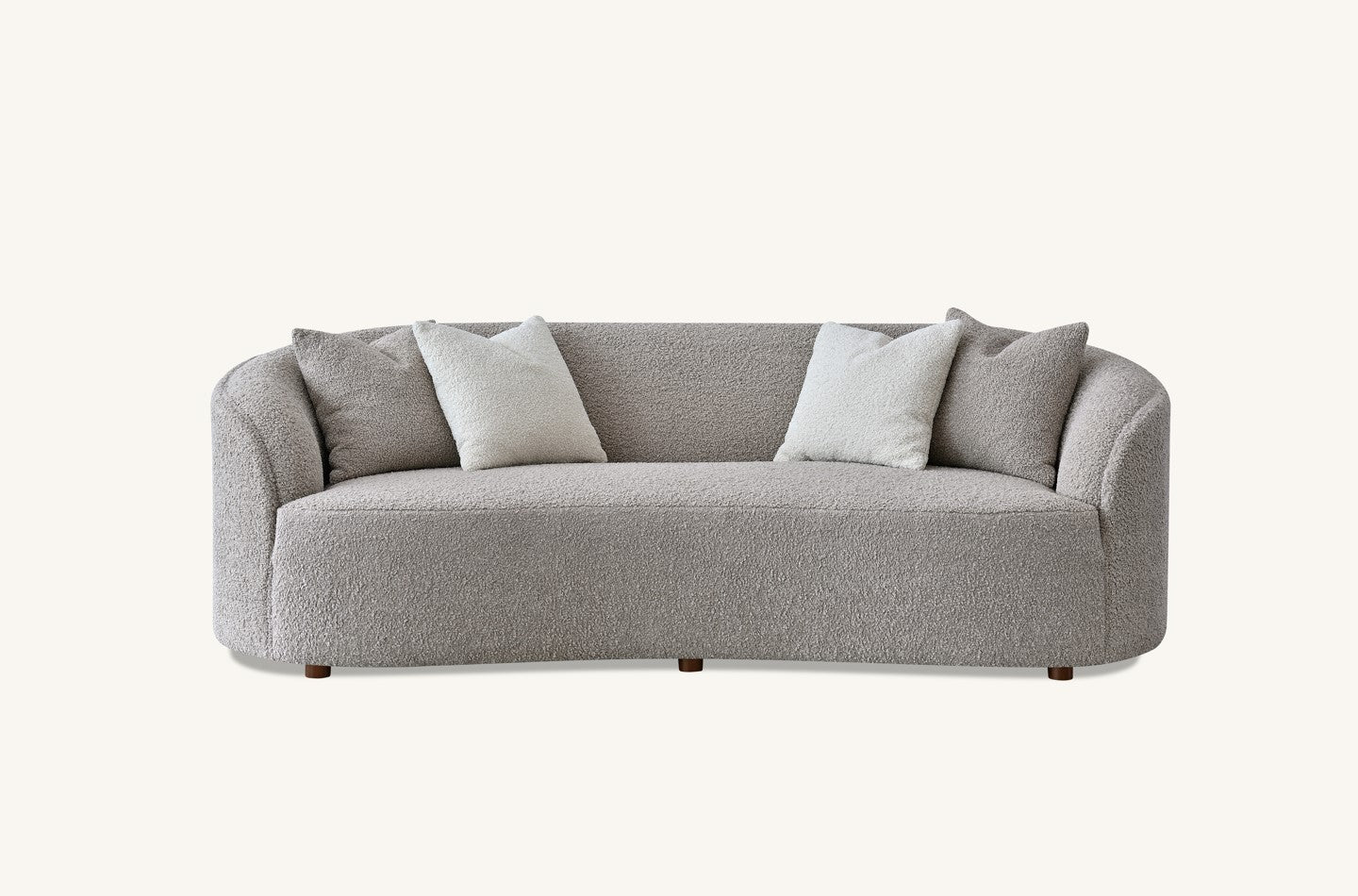 Aluxo Nolita 3 Seater Boucle Teddy Sofa in Koala