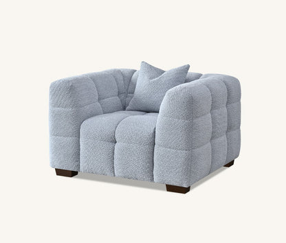 Aluxo Tribeca Armchair in Pearl Boucle Fabric