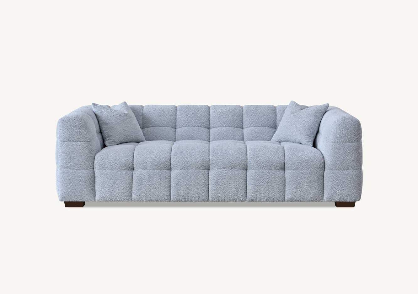 Aluxo Tribeca 3 Seater Sofa in Pearl Boucle Fabric