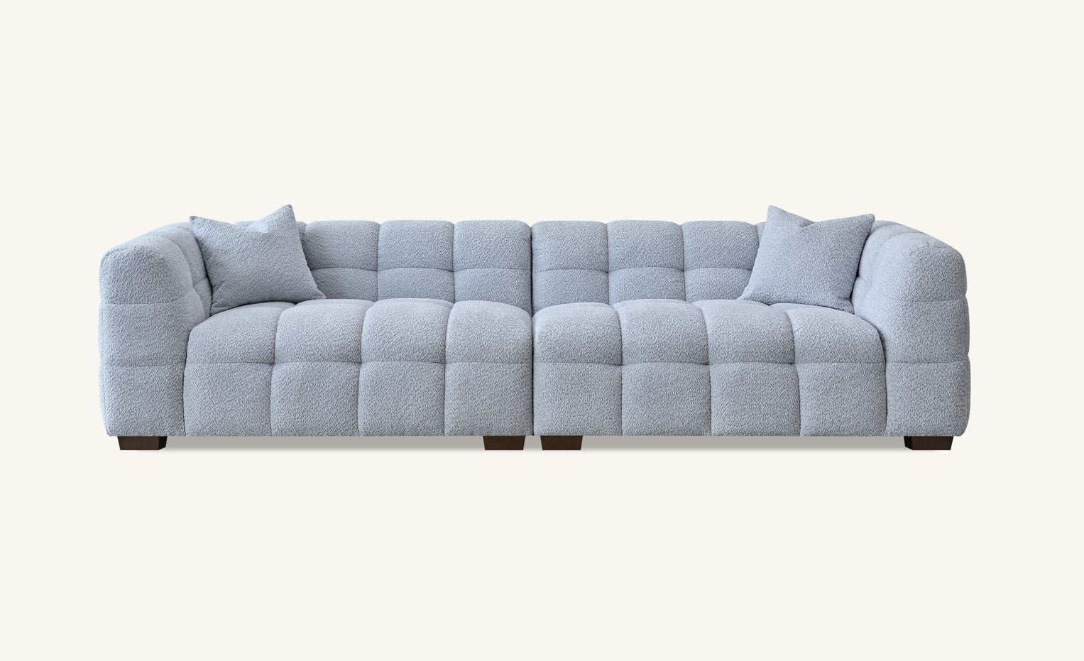 Aluxo Tribeca 4 Seater Sofa in Pearl Boucle Fabric