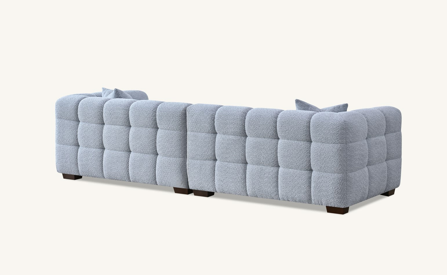 Aluxo Tribeca 4 Seater Sofa in Pearl Boucle Fabric