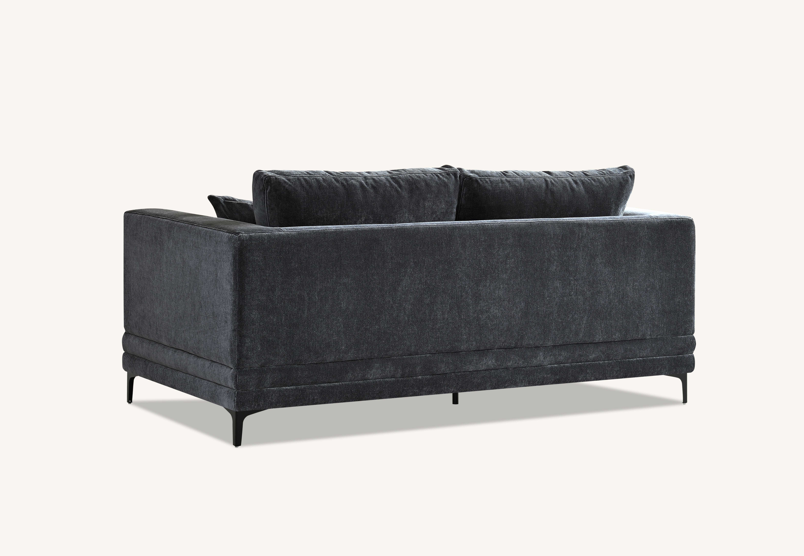 Aluxo Lenox 2 Seater Sofa in Steel Velvet