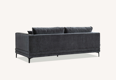 Aluxo Lenox 3 Seater Sofa in Steel Velvet - Furniture One Shop