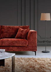 Aluxo Lenox 2 Seater Sofa in Rust Velvet - Furniture One Shop