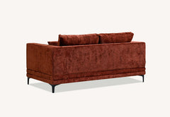 Aluxo Lenox 2 Seater Sofa in Rust Velvet - Furniture One Shop