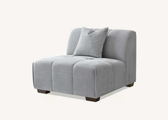 Aluxo Leonard Left Hand Corner Group in Cloudy Grey Boucle - Furniture One Shop