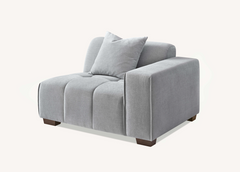 Aluxo Leonard Left Hand Corner Group in Cloudy Grey Boucle - Furniture One Shop