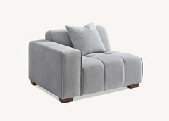 Aluxo Leonard Right Hand Corner Group in Cloudy Grey Boucle - Furniture One Shop