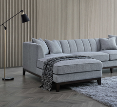 Aluxo Cooper Left Hand Corner Group in Dolphin Boucle - Furniture One Shop