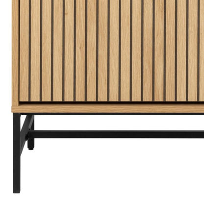 Albany Oak Shoe Cabinet – 3 Flip-Down Door and 1 Pull Open Door | Stylish Shoe Storage Unit UK