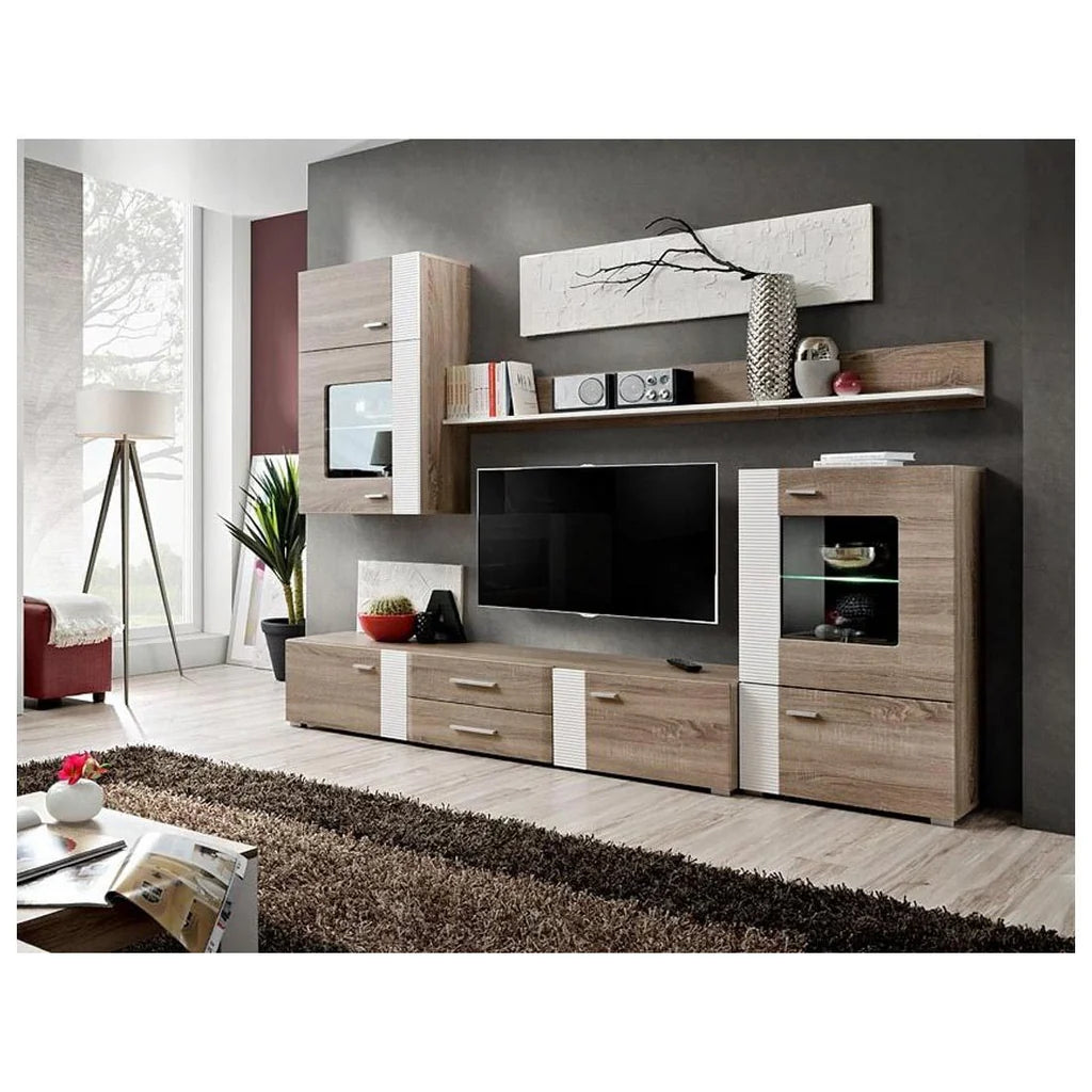 Aleppo Wooden TV Entertainment Unit in Oak Teufel