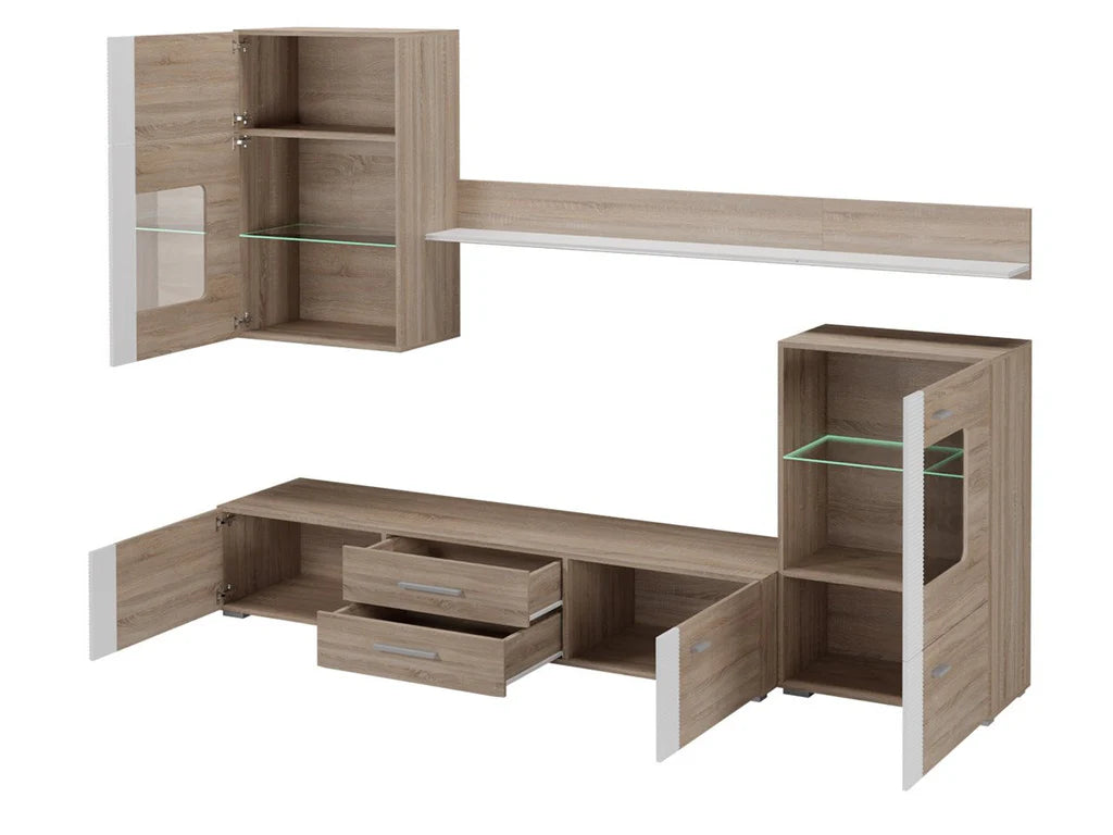 Aleppo Wooden TV Entertainment Unit in Oak Teufel