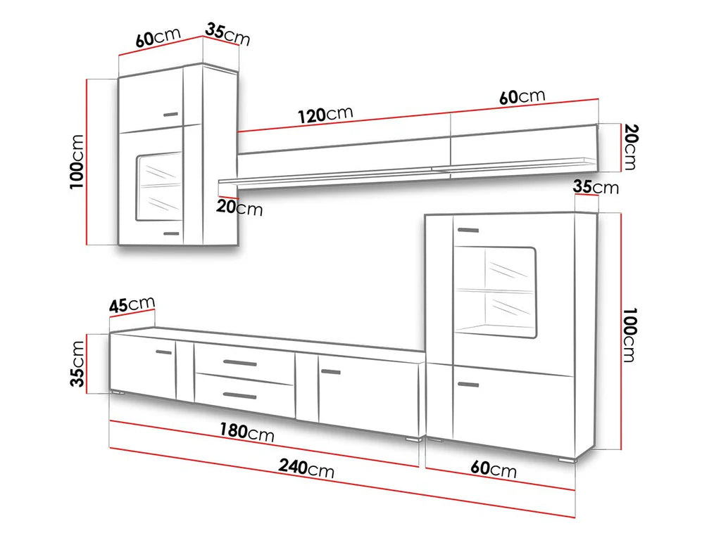 Aleppo Wooden TV Entertainment Unit in Oak Teufel