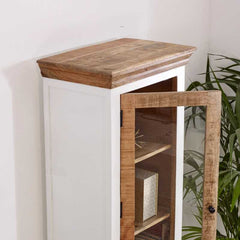 Alfie Wood Bookcase/Display Cabinet - 3 Shelves & 1 Doors