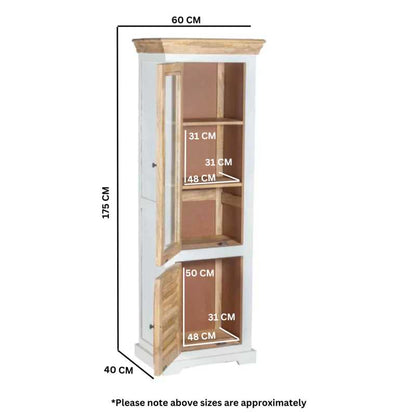 Alfie Wood Bookcase/Display Cabinet - 3 Shelves & 1 Doors