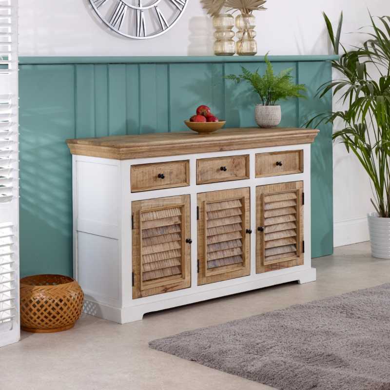 Alfie Wood Sideboard - 3 Drawer & 3 Doors