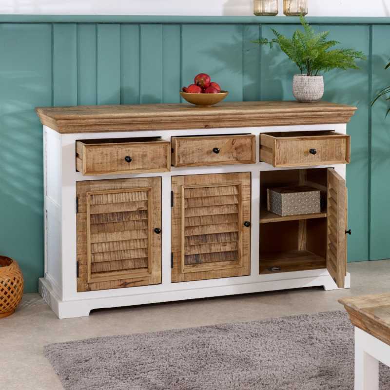 Alfie Wood Sideboard - 3 Drawer & 3 Doors