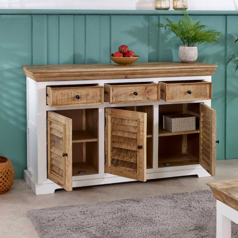 Alfie Wood Sideboard - 3 Drawer & 3 Doors