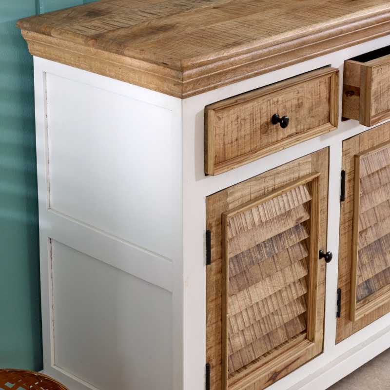 Alfie Wood Sideboard - 3 Drawer & 3 Doors